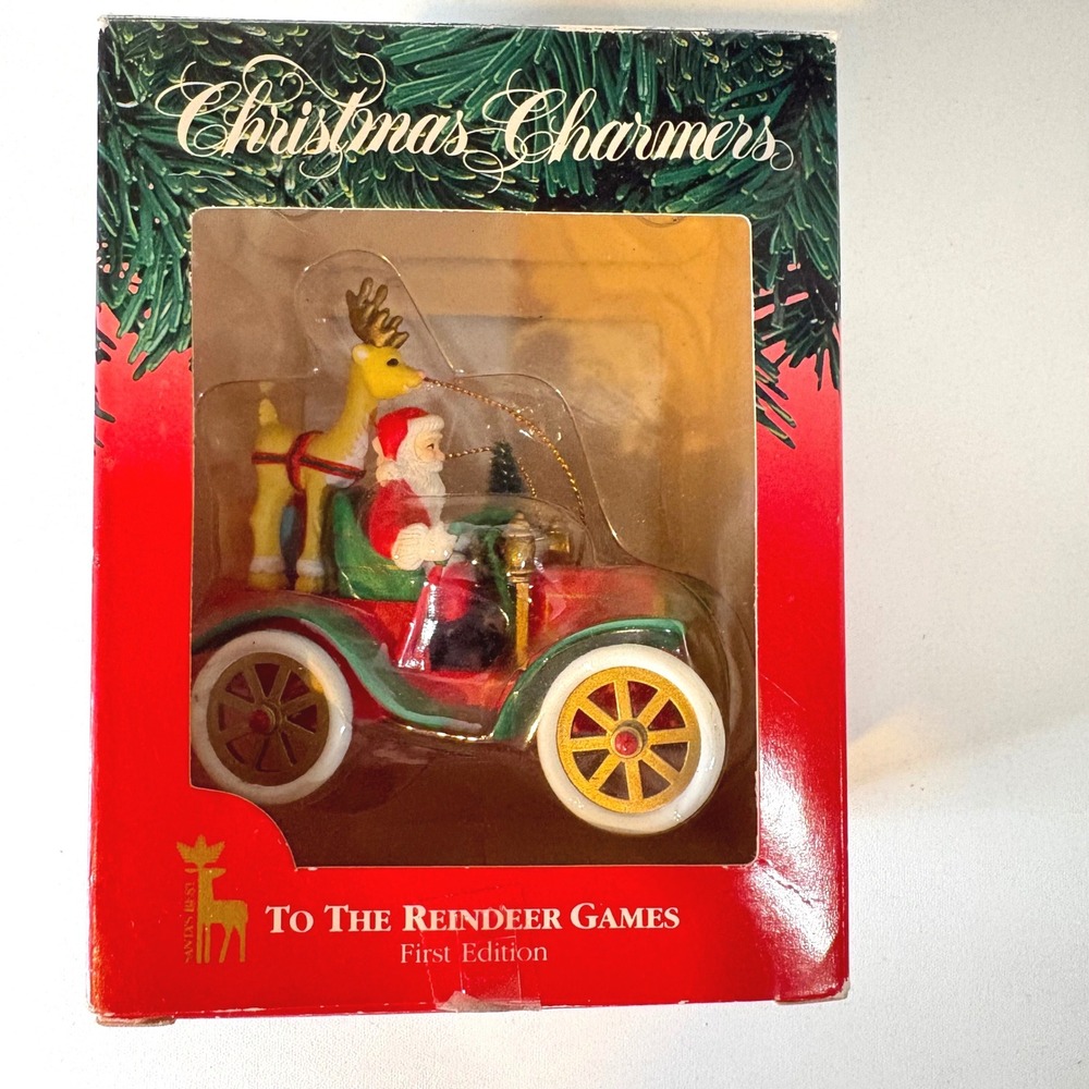 Santas Best Christmas Charmers To The Reindeer Games First Edition Ornament Box